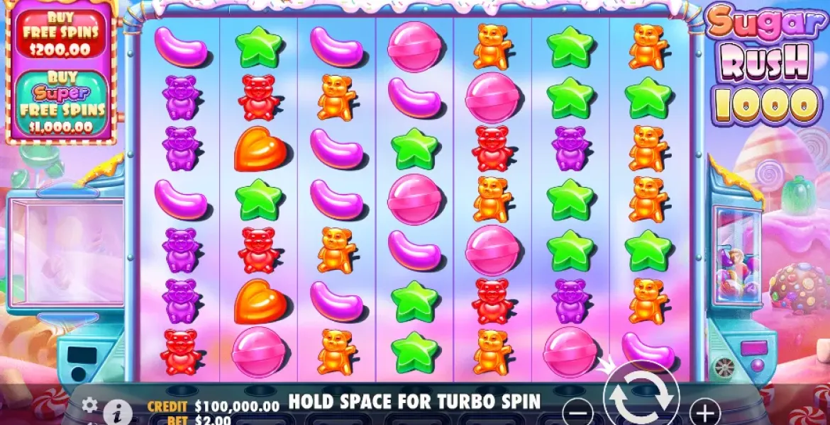 Play in Sugar Rush 1000 for free now |